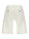 Stretch Satin Cargo Shorts White - CP COMPANY - BALAAN 3