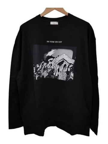 NUS19231 009 Printing Sweatshirt Black - IH NOM UH NIT - BALAAN 1