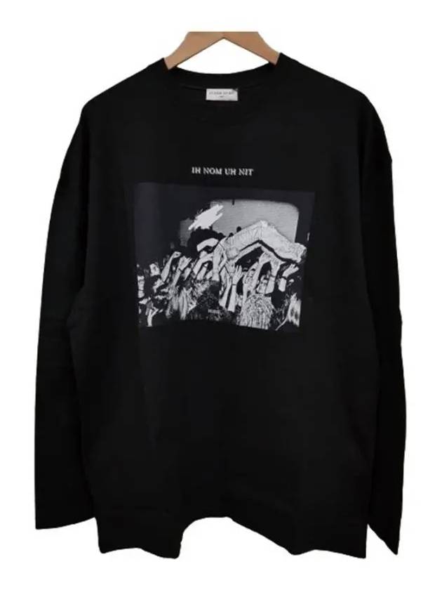 NUS19231 009 Black Printing Sweatshirt - IH NOM UH NIT - BALAAN 1