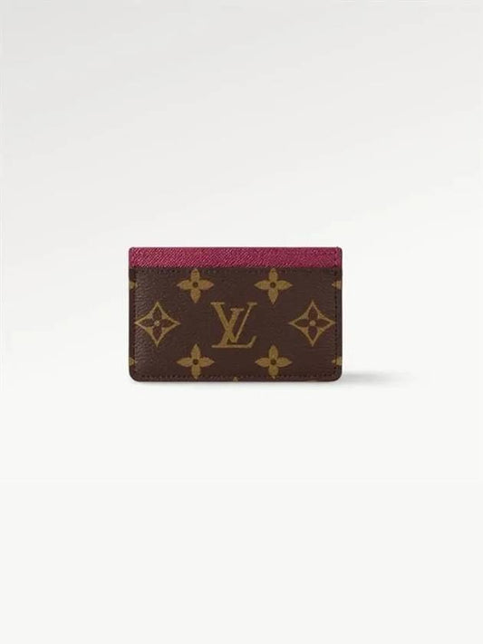 Monogram Card Wallet Fuchsia Brown - LOUIS VUITTON - BALAAN 2