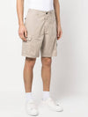 Men's Logo Patch Cargo Shorts Beige - STONE ISLAND - BALAAN 3