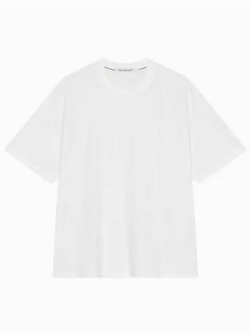 Jeans Institutional Logo Overfit Short Sleeve T-Shirt White - CALVIN KLEIN - BALAAN 1