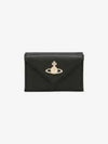 Logo Plaque Foldover Half Wallet Black - VIVIENNE WESTWOOD - BALAAN 2