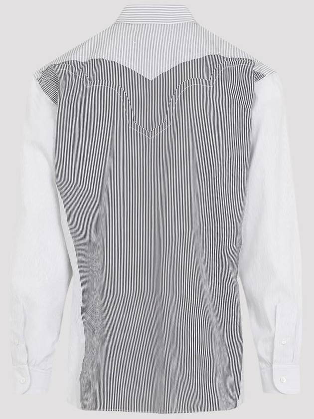 Striped Patchwork Long-Sleeved Shirt - MAISON MARGIELA - BALAAN 3