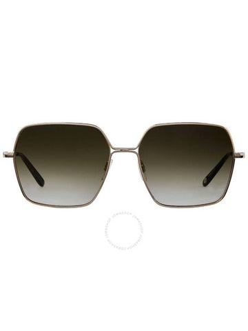 Garrett Leight MEADOW SUN Olive Gradient Square Ladies Sunglasses 4067 G-DGFR/OG 56 - GARRETT LEIGHT - BALAAN 1