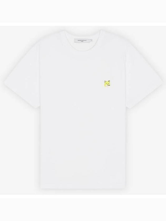 Monochrome Fox Head Patch Short Sleeve T-Shirt White - MAISON KITSUNE - BALAAN 2