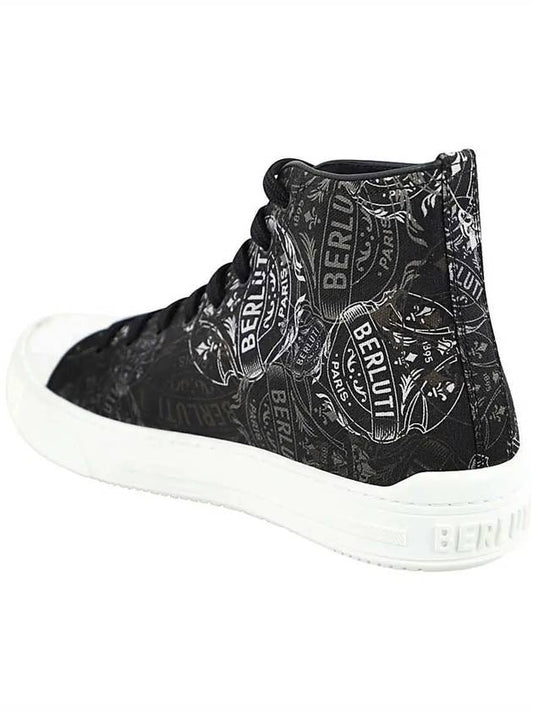 Men's Logo High Top Sneakers Black Shoes S5040 K78 - BERLUTI - BALAAN 2