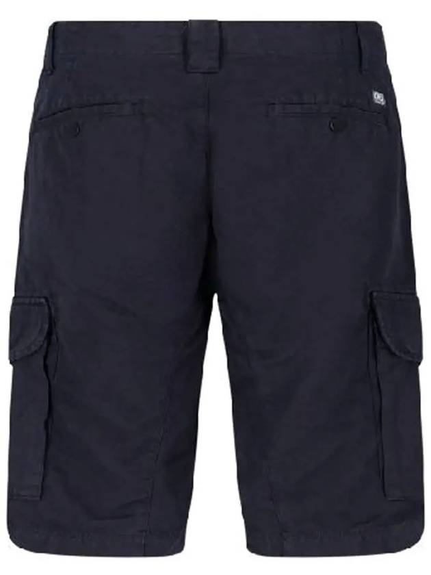 Men's Linen Bermuda Cargo Shorts Navy - CP COMPANY - BALAAN 4