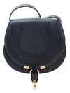 Marcie Saddle Small Grained Leather Cross Bag Black - CHLOE - BALAAN 1