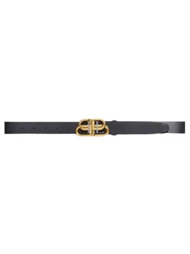 BB Logo Leather Belt Black - BALENCIAGA - BALAAN 2