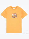 Surfing Foxes Short Sleeve T-shirt Orange - MAISON KITSUNE - BALAAN 2