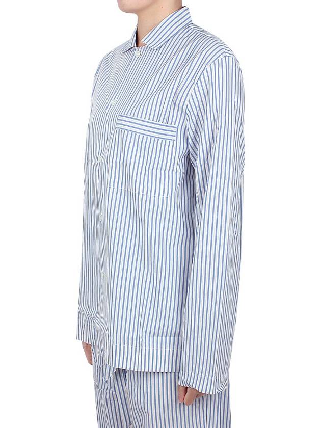 Poplin Long Sleeve Shirt Placid Blue Stripes - TEKLA - 8