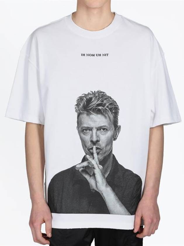 Bowie Silence Print Short Sleeve T-Shirt White - IH NOM UH NIT - BALAAN 2