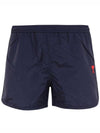 Heart Logo Swim Shorts Navy Blue - AMI - BALAAN 2