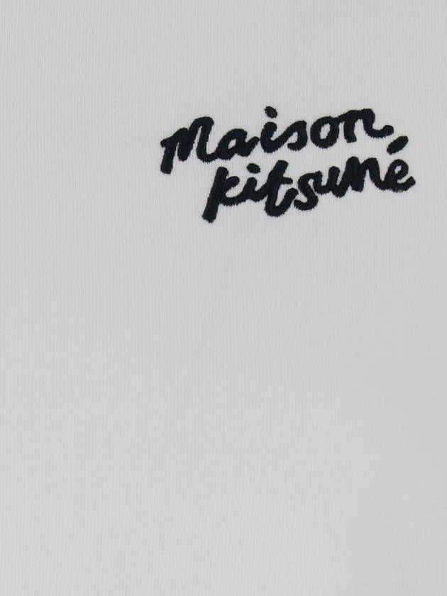 Handwriting Logo Cotton Short Sleeve T-Shirt White - MAISON KITSUNE - BALAAN 4