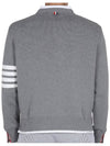 Milano Stitch 4-Bar Boxy Crew Neck Pullover Knit Top Grey - THOM BROWNE - BALAAN 4