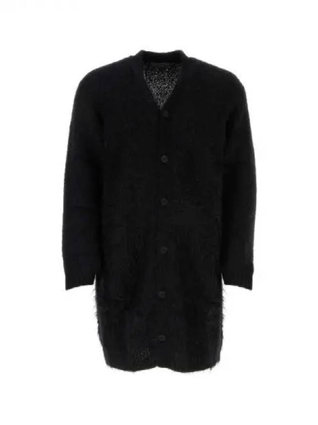 Mohair wool V neck long cardigan 270017 - YOHJI YAMAMOTO - BALAAN 1