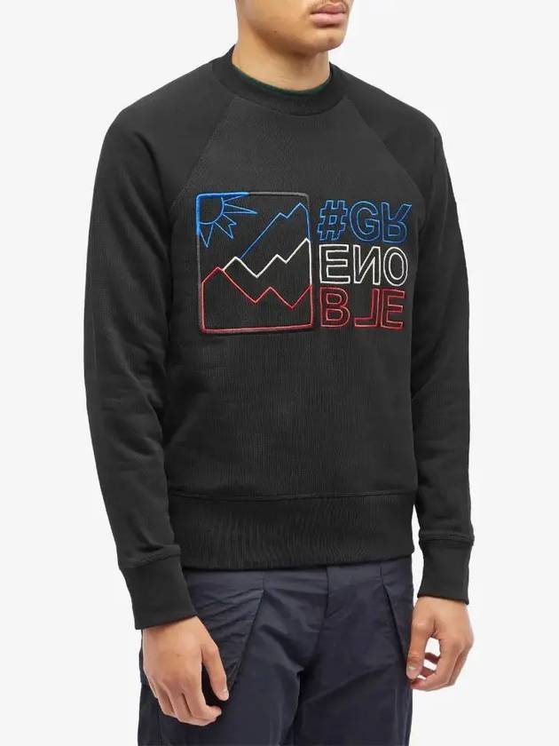 8G00020 80451 999 Black Men's Sweatshirt - MONCLER - BALAAN 4