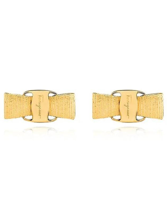 Vara Ribbon Earrings Gold - SALVATORE FERRAGAMO - BALAAN 2