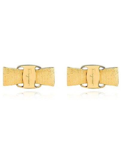 Vara Ribbon Earrings Gold - SALVATORE FERRAGAMO - BALAAN 2