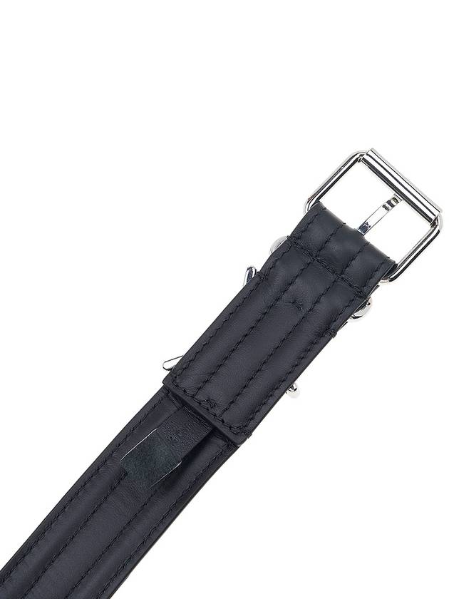 Y Project Wire Y buckle leather belt BELT27S24 BLACK SILVER - Y/PROJECT - BALAAN 7