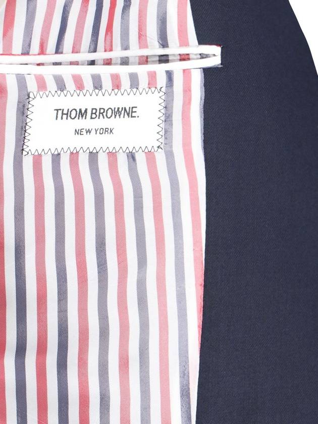 Women's Twill Slim Fit Single Breasted Wool Jacket Navy - THOM BROWNE - BALAAN 6