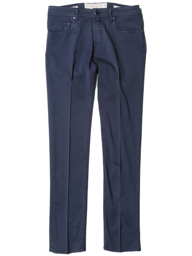 688 Comfort Wool Navy Pants - JACOB COHEN - BALAAN 1