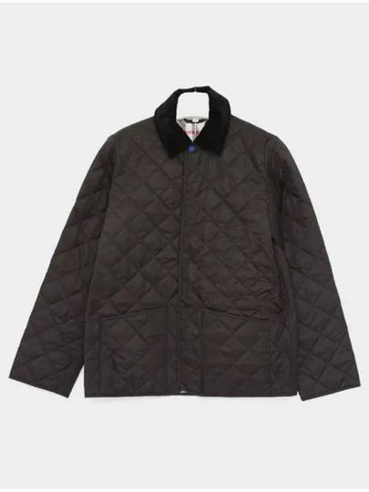 Corduroy Collar Quilted Half Jacket Black - BURBERRY - BALAAN 2