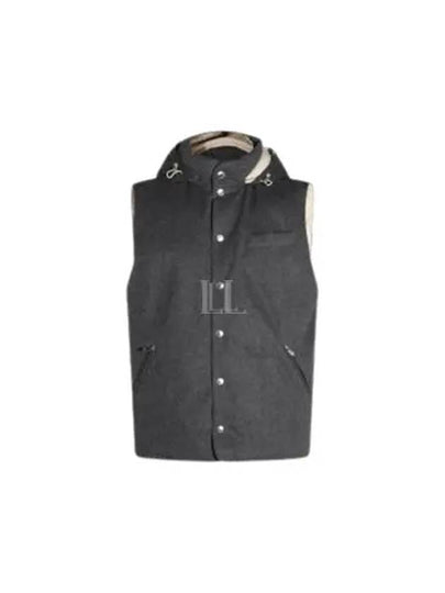 Detachable Hooded Down Vest Grey - BRUNELLO CUCINELLI - BALAAN 2