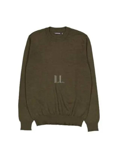 Men's Keane Crew Neck Merino Sweater Forest Green - J.LINDEBERG - BALAAN 2