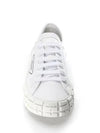 Men's Gabardine Fabric Low Top Sneakers White - PRADA - BALAAN 6