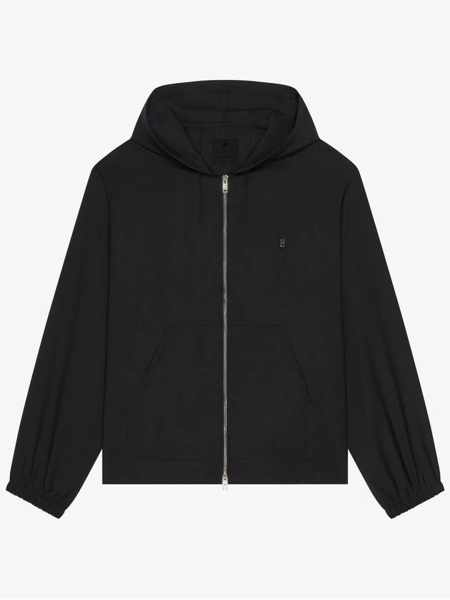 4G Detail Wool Zip-Up Hoodie Black - GIVENCHY - BALAAN 2