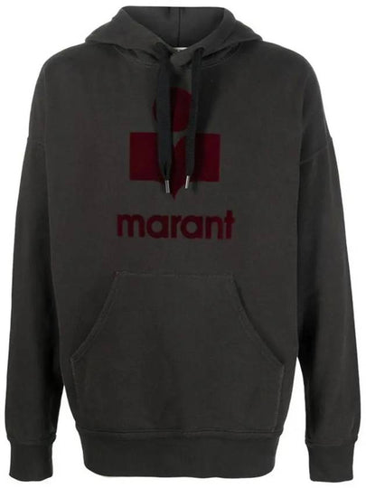 Miley Big Logo Oversized Hoodie Faded Black - ISABEL MARANT - BALAAN 2