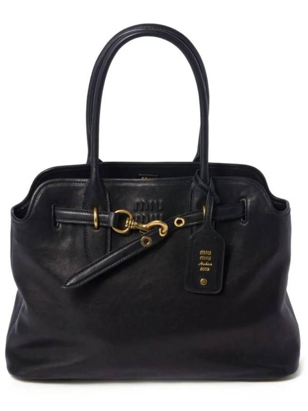 Abventure Nappa Leather Tote Bag Black - MIU MIU - BALAAN 2