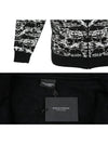 Pattern Cotton Zip-Up Hoodie Black - MARCELO BURLON - BALAAN 5