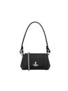 Hazel Logo Plaque Small Shoulder Bag Black - VIVIENNE WESTWOOD - BALAAN 1