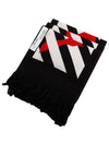 Logo Knit Muffler Black - OFF WHITE - BALAAN 5