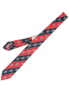 Anchor Stripe Silk Tie Black Red - THOM BROWNE - BALAAN 3