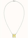 Pop H Pendant Necklace Silver - HERMES - BALAAN 3