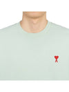 Small Heart Logo Sweatshirt Mint Green - AMI - BALAAN 9