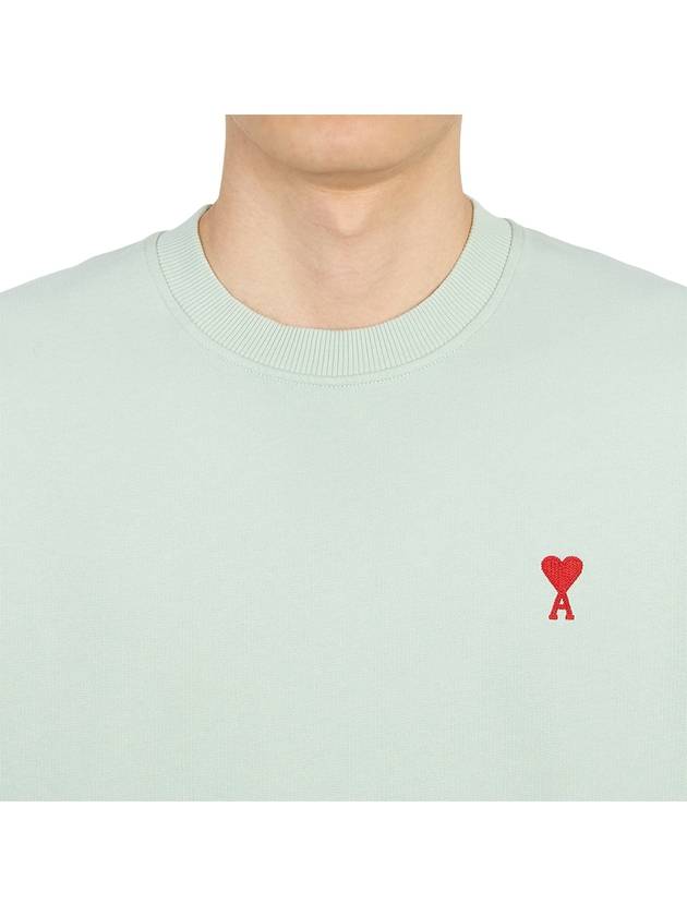 Small Heart Logo Sweatshirt Mint Green - AMI - BALAAN 9