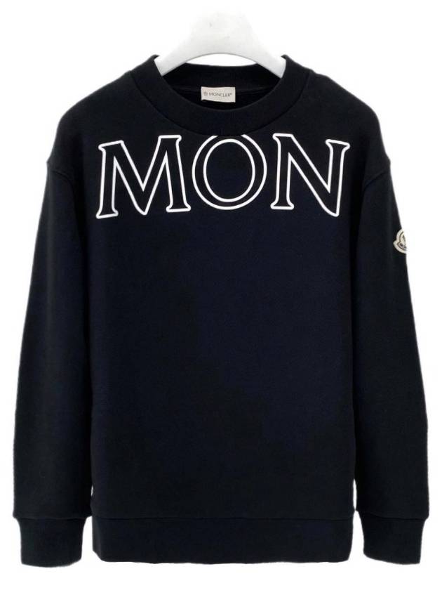 Women's Logo Patch Cotton Fleece Sweatshirt Black - MONCLER - BALAAN 2