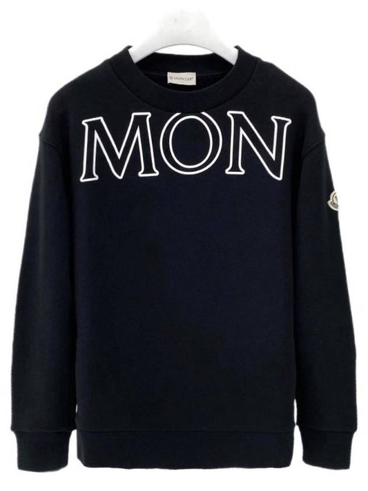 Women's Logo Patch Cotton Fleece Sweatshirt Black - MONCLER - BALAAN 2