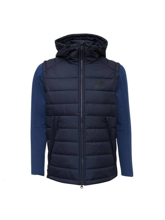 Advance 15 Authentic Hooded Jacket Navy - NIKE - BALAAN 1