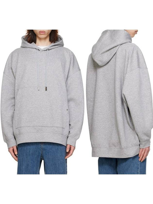 Gray Sleeve String Detail Hooded Sweatshirt W241TS31745G - WOOYOUNGMI - BALAAN 1