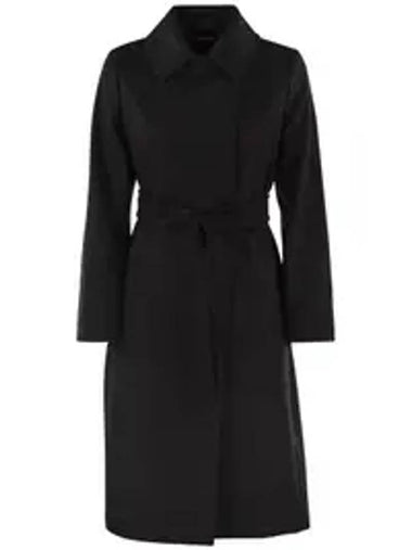 Bcollag Belted Double Coat Black - MAX MARA - BALAAN 1