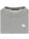 Face Logo Patch Cotton Sweatshirt Grey - ACNE STUDIOS - BALAAN 5