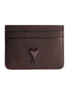 Heart Logo Card Wallet Brown - AMI - BALAAN 1