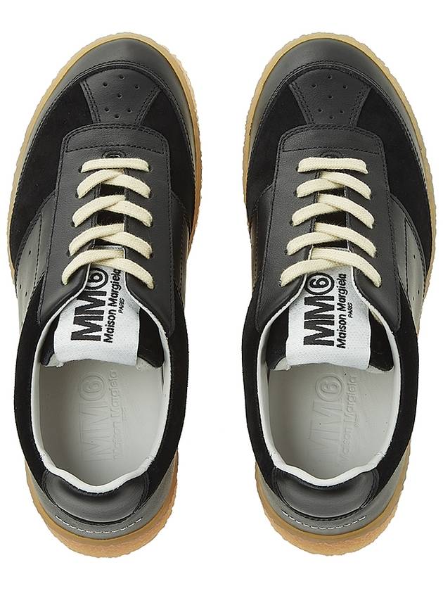 6 Court Logo Tongue Low Top Sneakers Black - MAISON MARGIELA - BALAAN 7