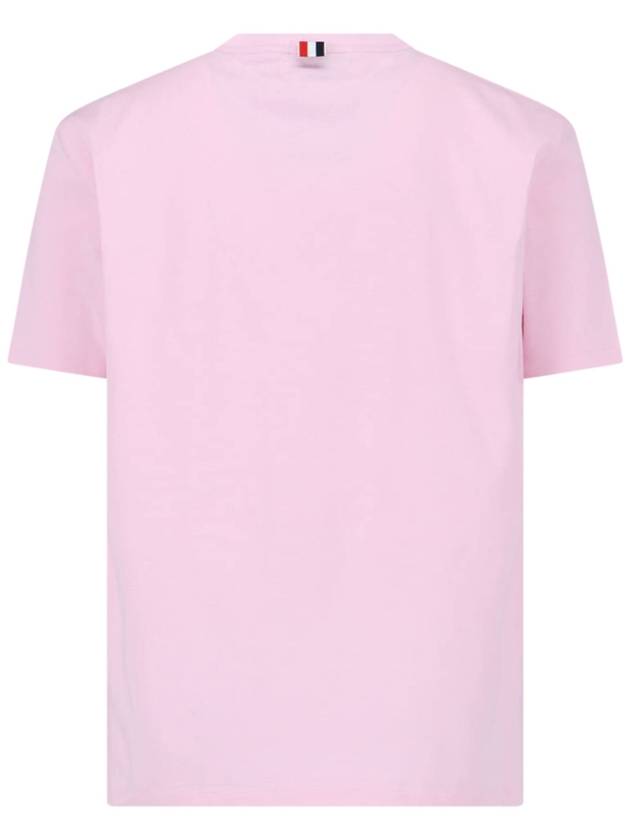 Midweight Jersey Anchor Short Sleeve T-Shirt Pink - THOM BROWNE - BALAAN 3